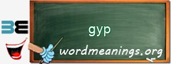 WordMeaning blackboard for gyp